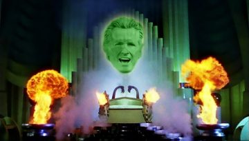 Gavin Newsom as the Wizard of Oz